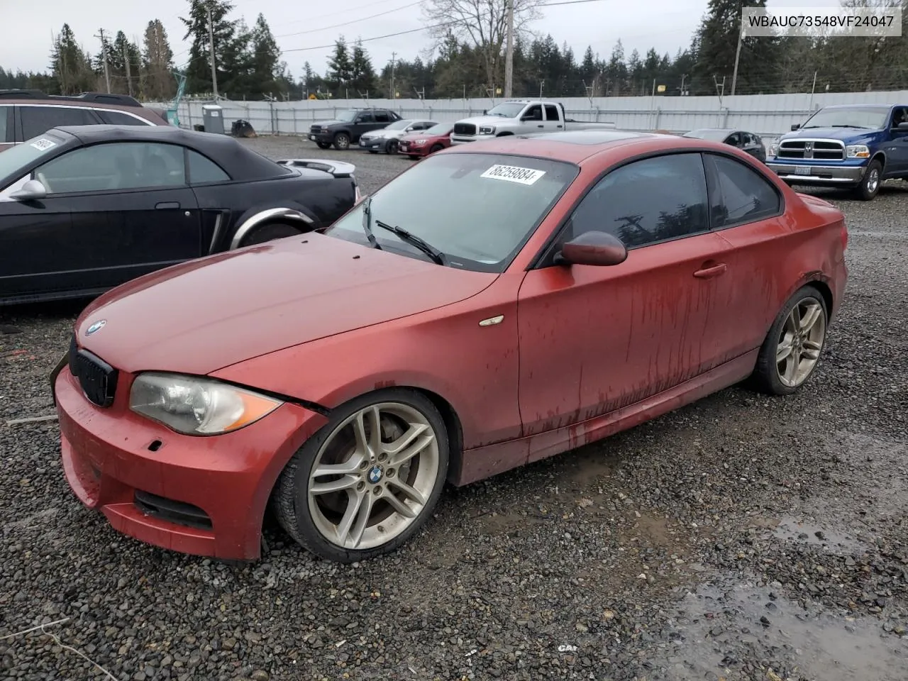 2008 BMW 135 I VIN: WBAUC73548VF24047 Lot: 86259884