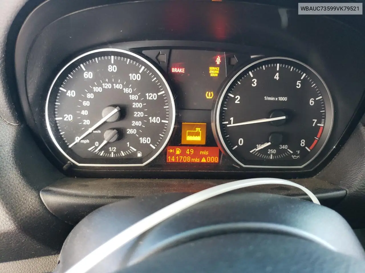 2009 BMW 135 I VIN: WBAUC73599VK79521 Lot: 57122305
