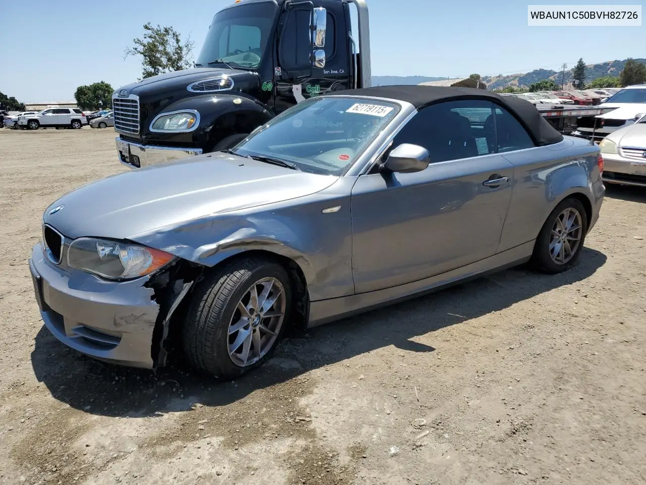 2011 BMW 128 I VIN: WBAUN1C50BVH82726 Lot: 62719115