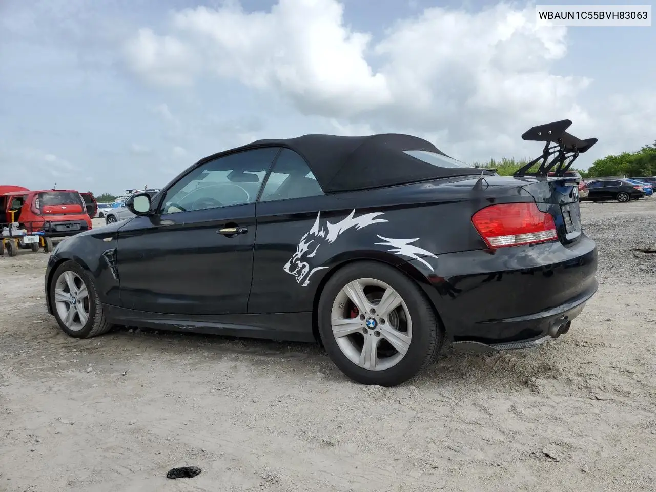 2011 BMW 128 I VIN: WBAUN1C55BVH83063 Lot: 62858125