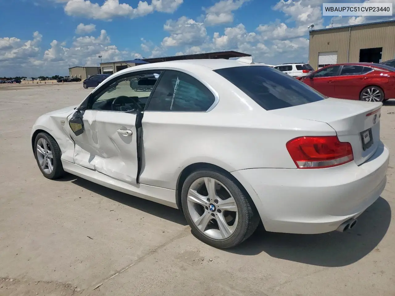2012 BMW 128 I VIN: WBAUP7C51CVP23440 Lot: 62367355