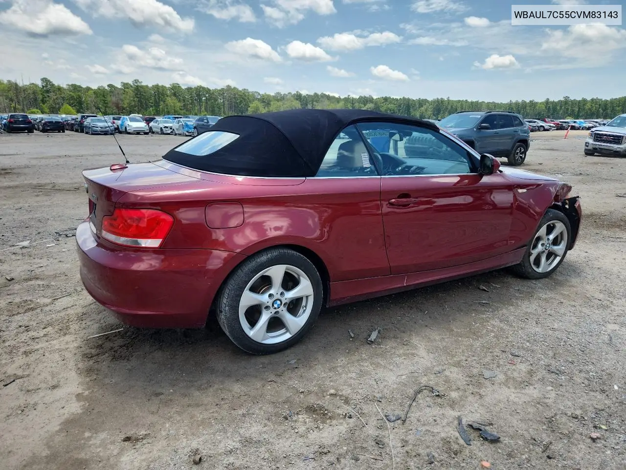 2012 BMW 128 I VIN: WBAUL7C55CVM83143 Lot: 64676355