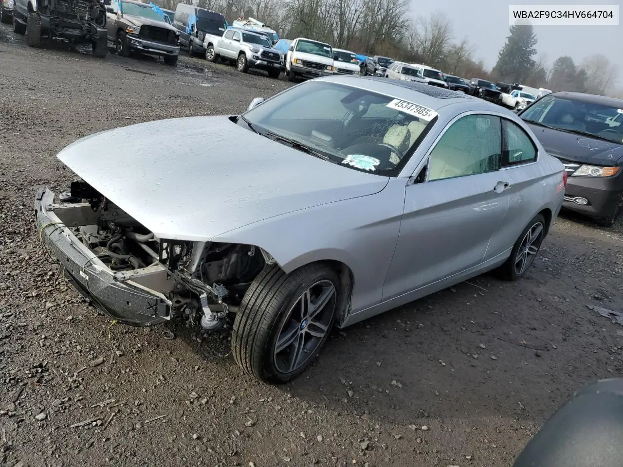 2017 BMW 230I VIN: WBA2F9C34HV664704 Lot: 45347985