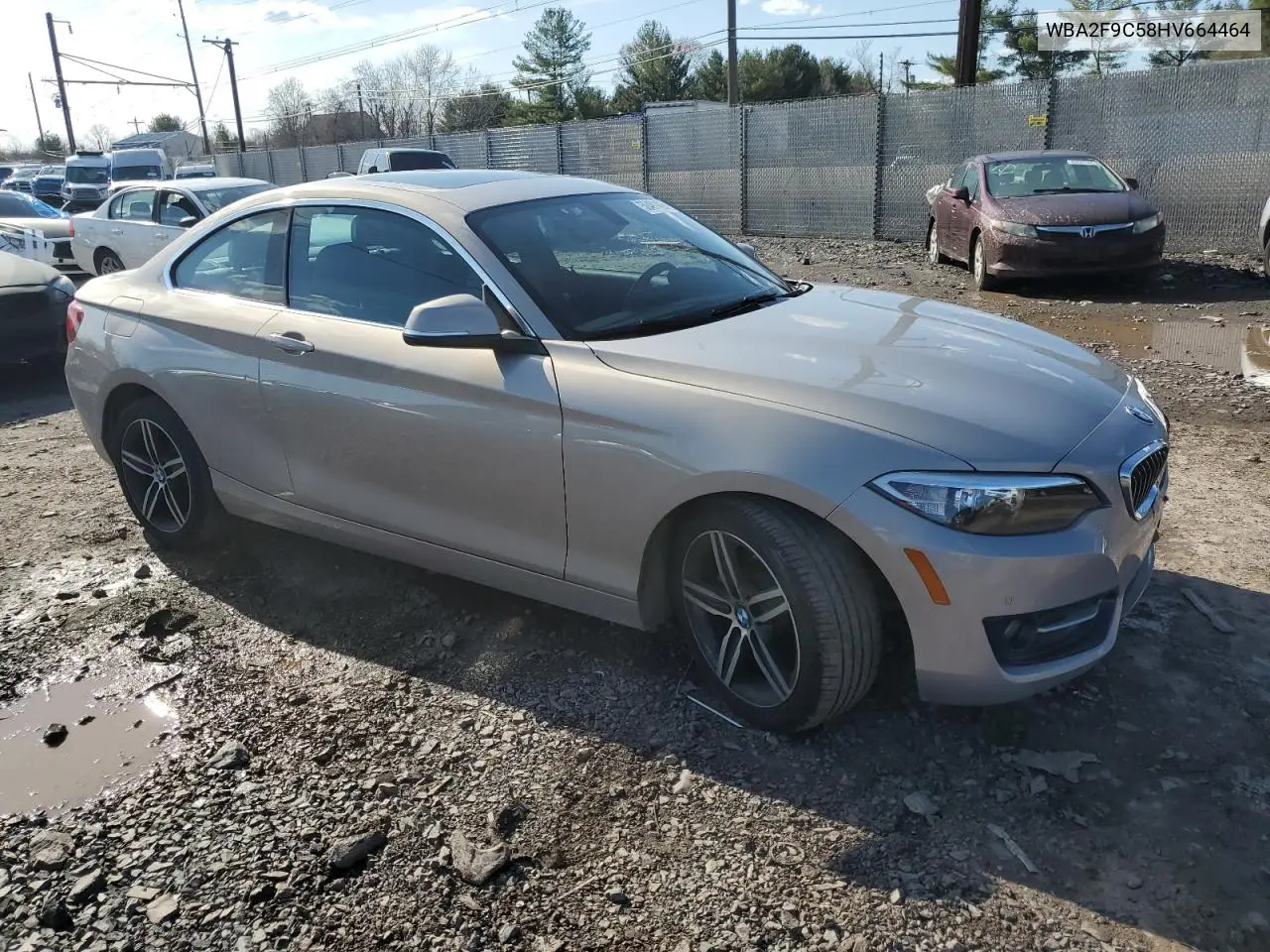 2017 BMW 230I VIN: WBA2F9C58HV664464 Lot: 50491425
