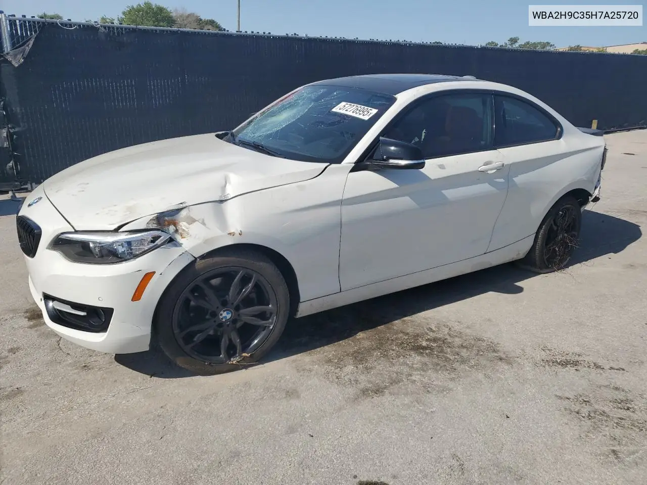 2017 BMW 230Xi VIN: WBA2H9C35H7A25720 Lot: 57276995