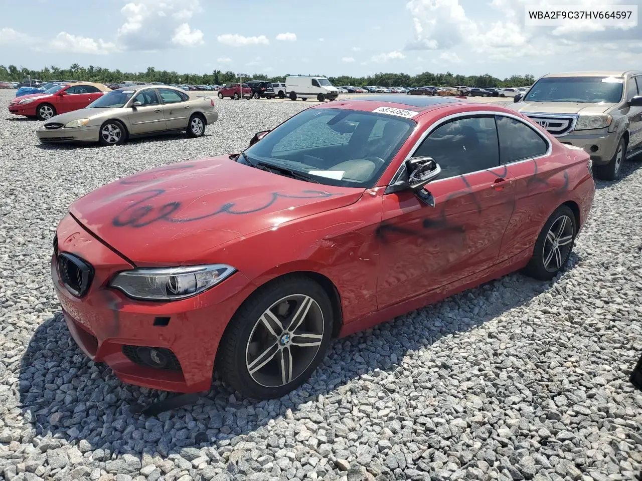 2017 BMW 230I VIN: WBA2F9C37HV664597 Lot: 58743925