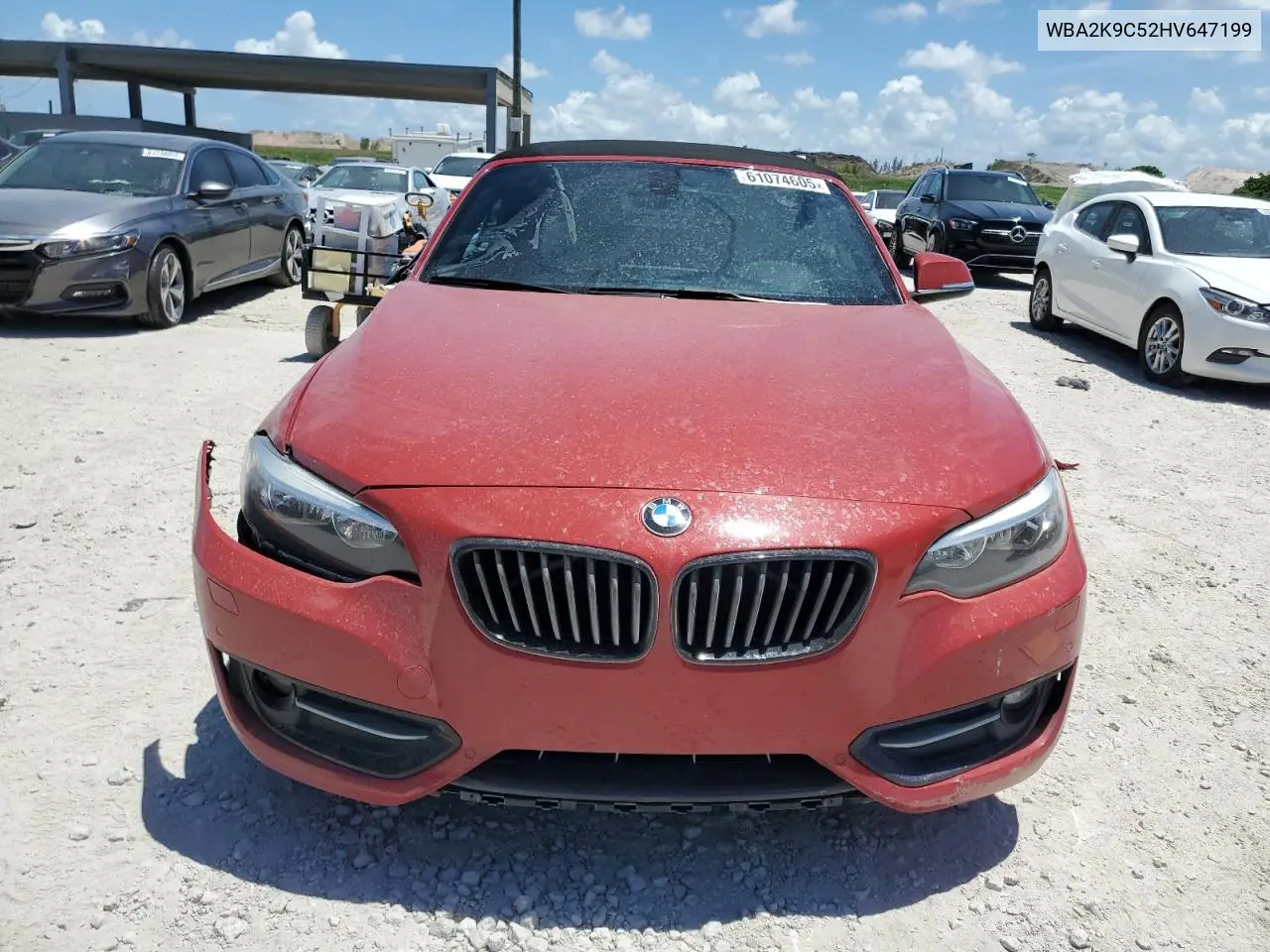 2017 BMW 230I VIN: WBA2K9C52HV647199 Lot: 61074605