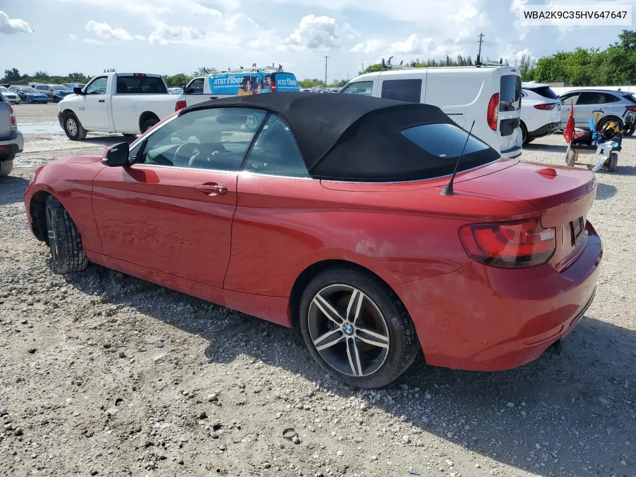 2017 BMW 230I VIN: WBA2K9C35HV647647 Lot: 63375125