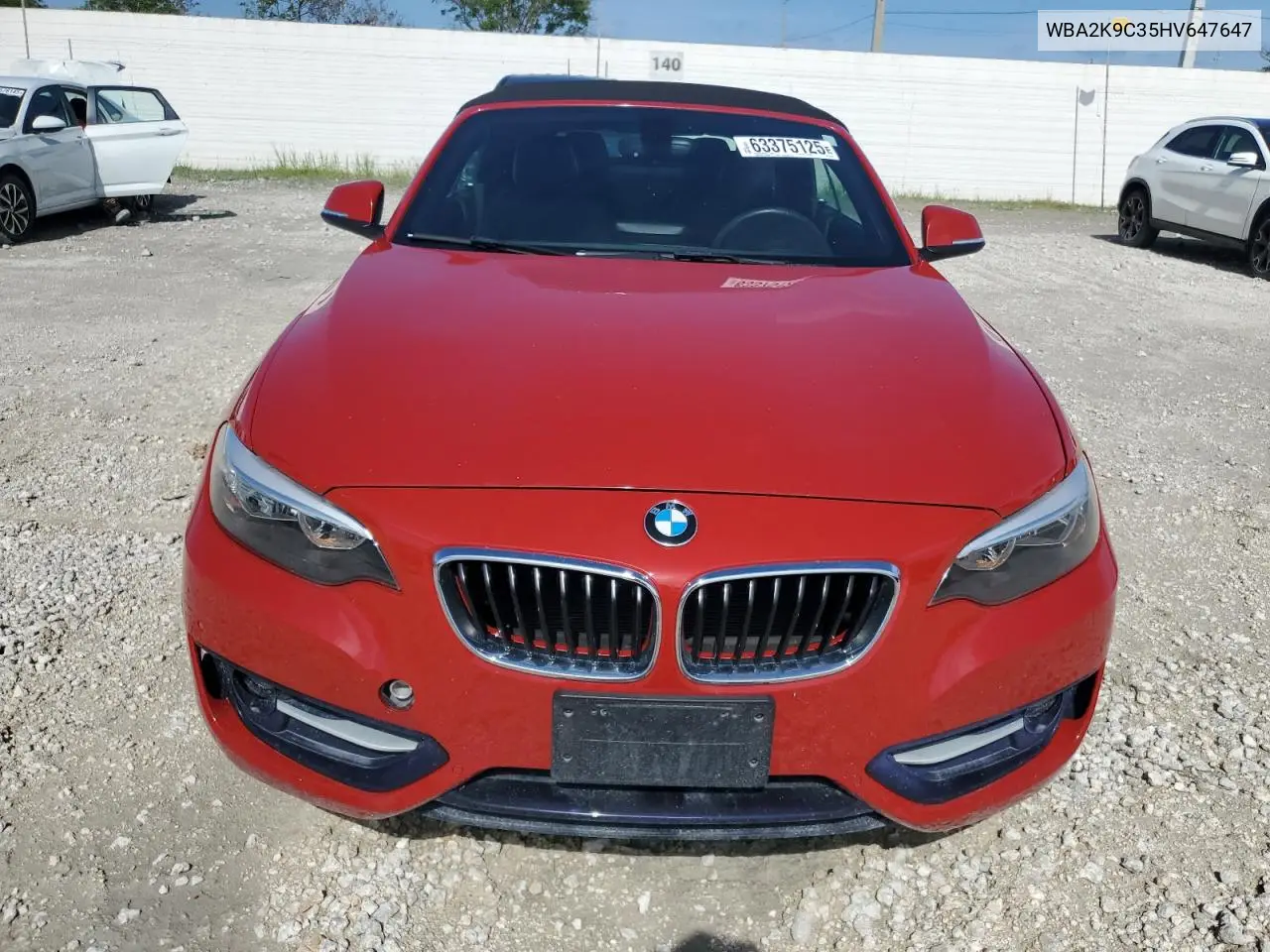 2017 BMW 230I VIN: WBA2K9C35HV647647 Lot: 63375125