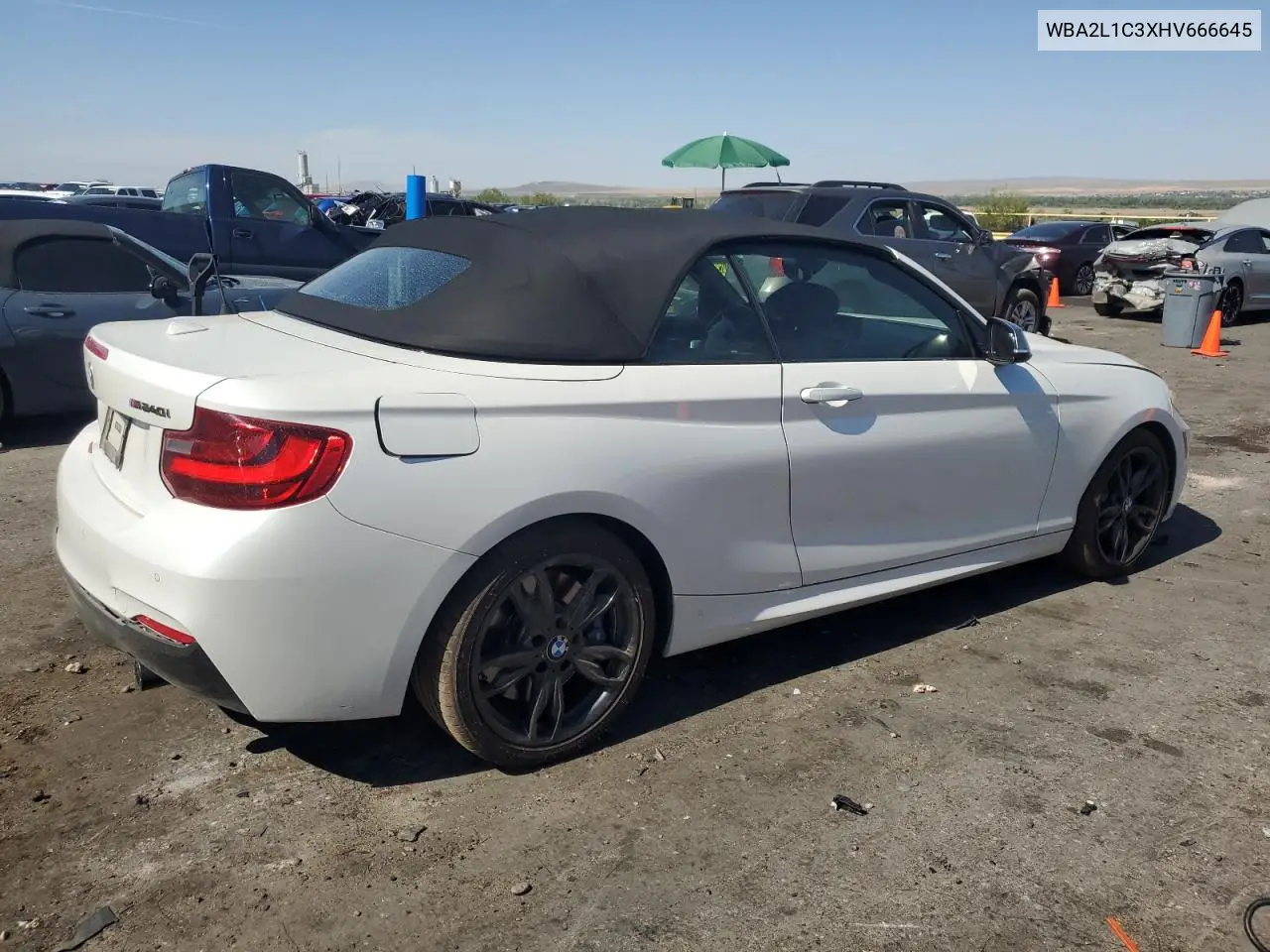 2017 BMW M240I VIN: WBA2L1C3XHV666645 Lot: 65227745