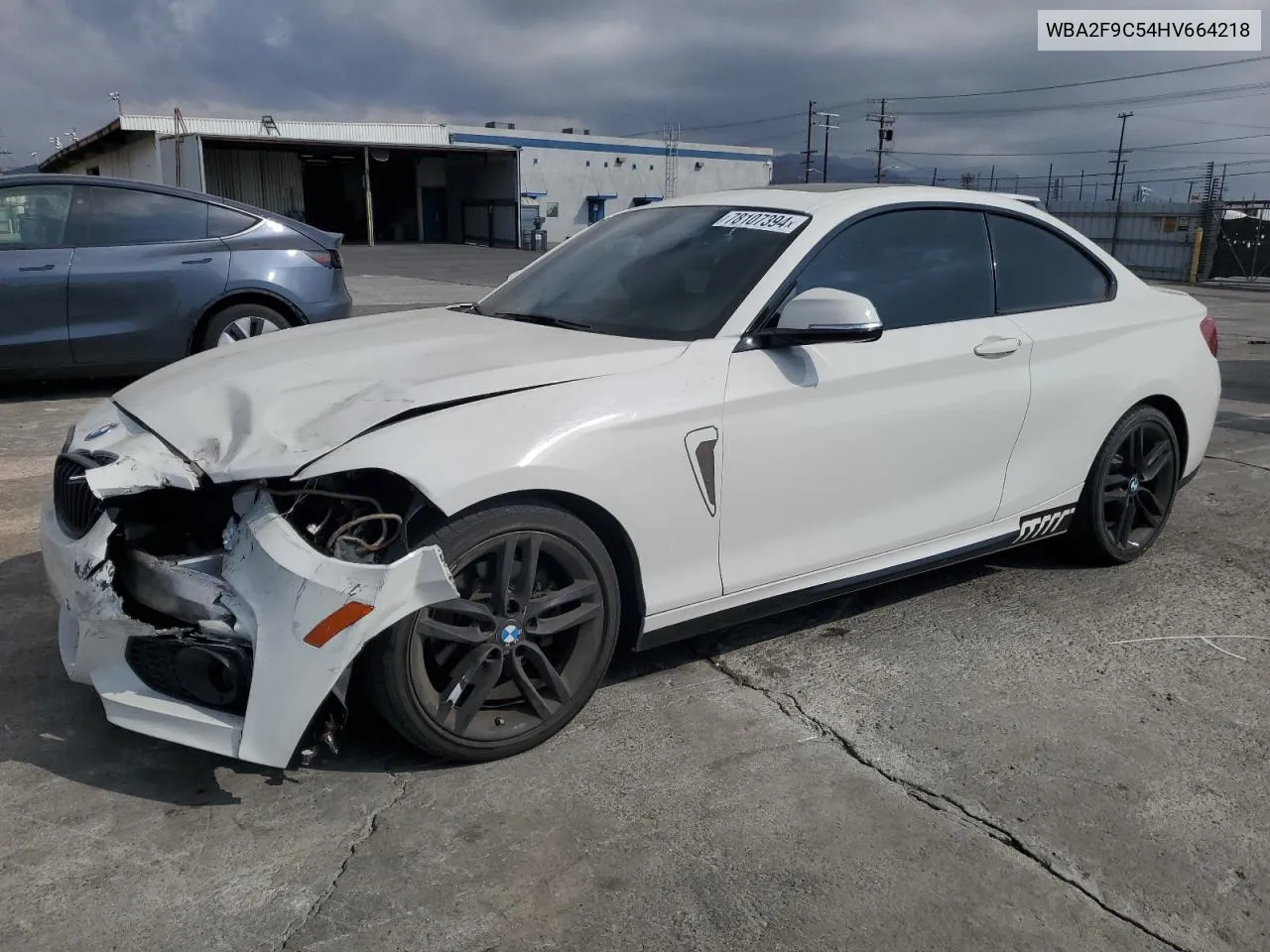 2017 BMW 230I VIN: WBA2F9C54HV664218 Lot: 78107394