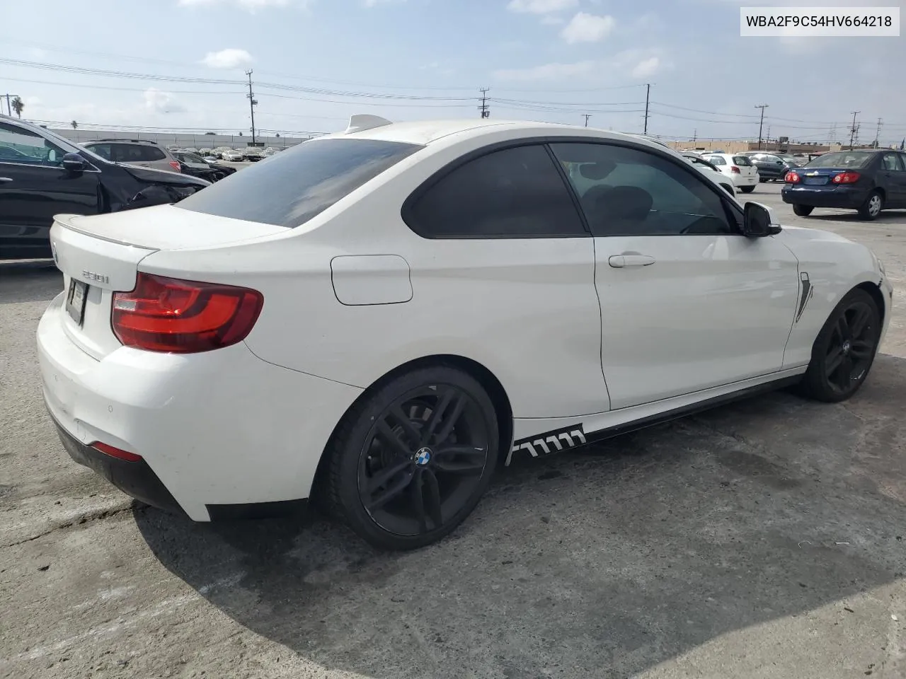 2017 BMW 230I VIN: WBA2F9C54HV664218 Lot: 78107394