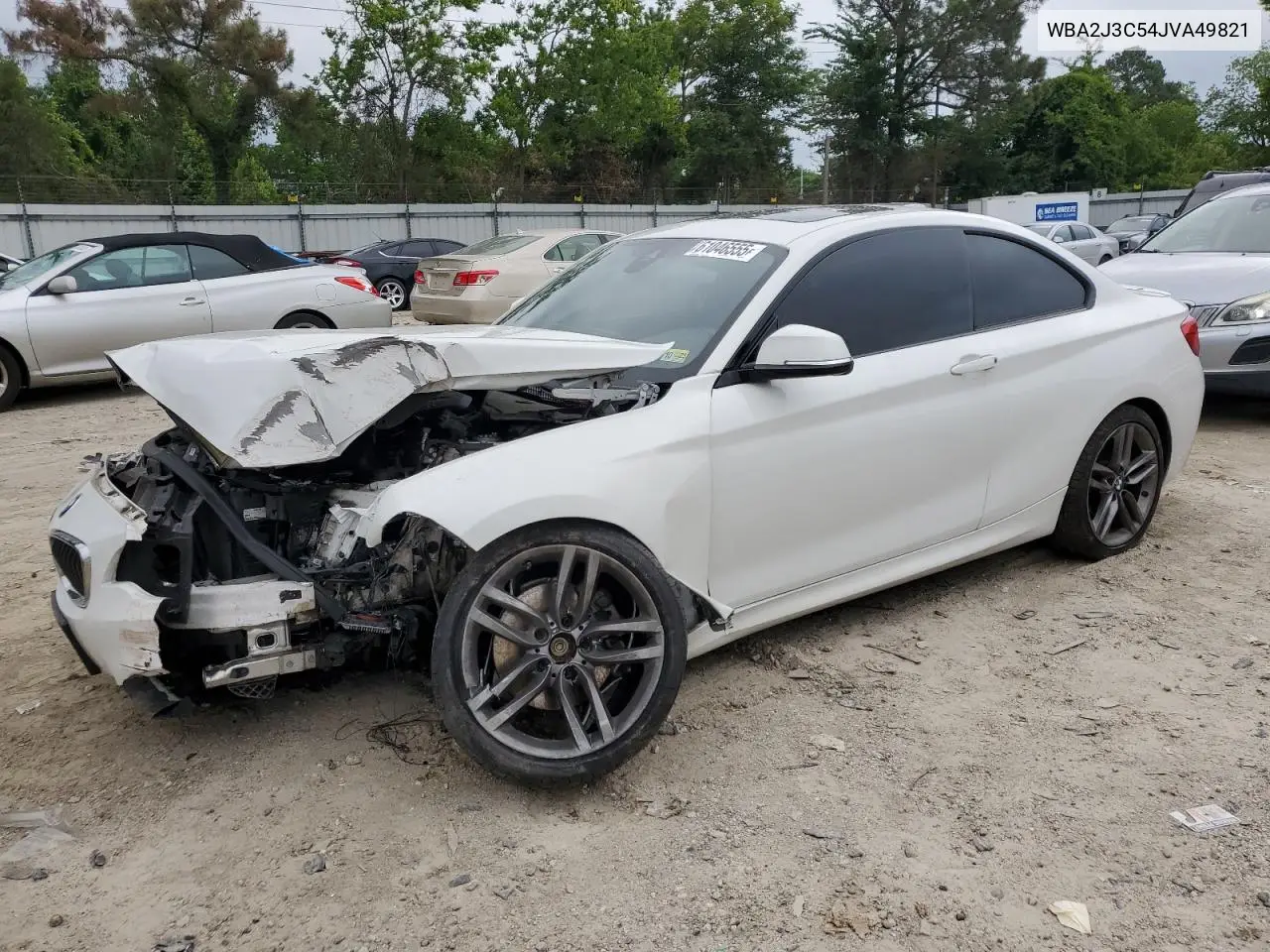 2018 BMW 230Xi VIN: WBA2J3C54JVA49821 Lot: 61046555