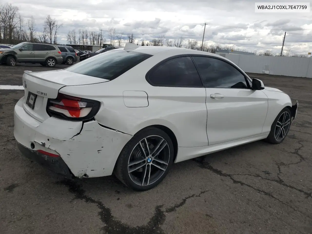 2020 BMW 230I VIN: WBA2J1C0XL7E47759 Lot: 49680765