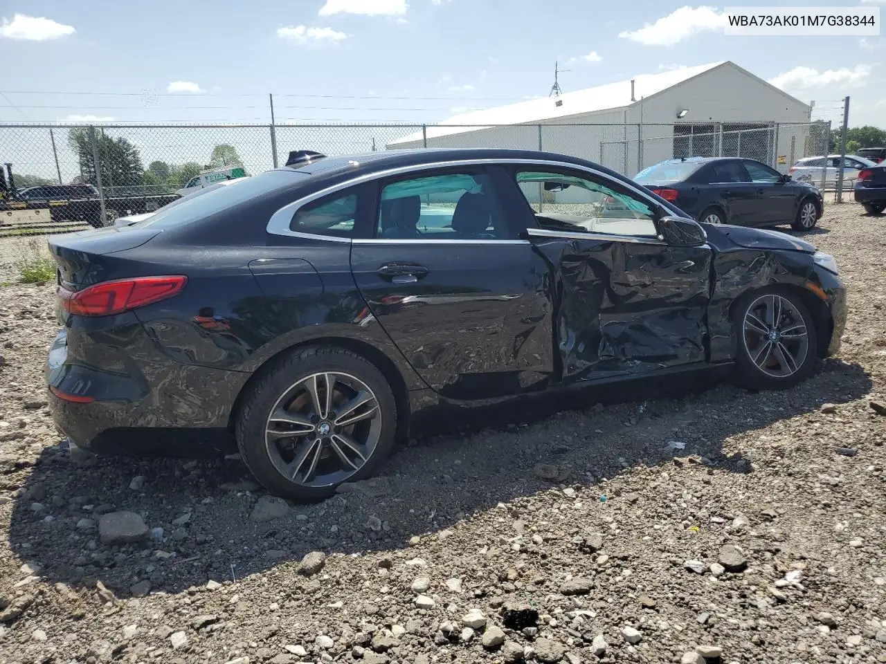 2021 BMW 228Xi VIN: WBA73AK01M7G38344 Lot: 61566505