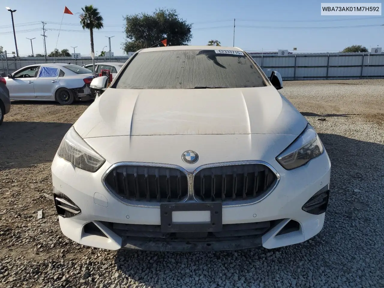 2021 BMW 228Xi VIN: WBA73AK01M7H592 Lot: 62333715