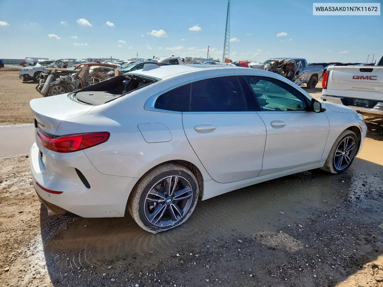 2022 BMW 228I VIN: WBA53AK01N7K11672 Lot: 62038005