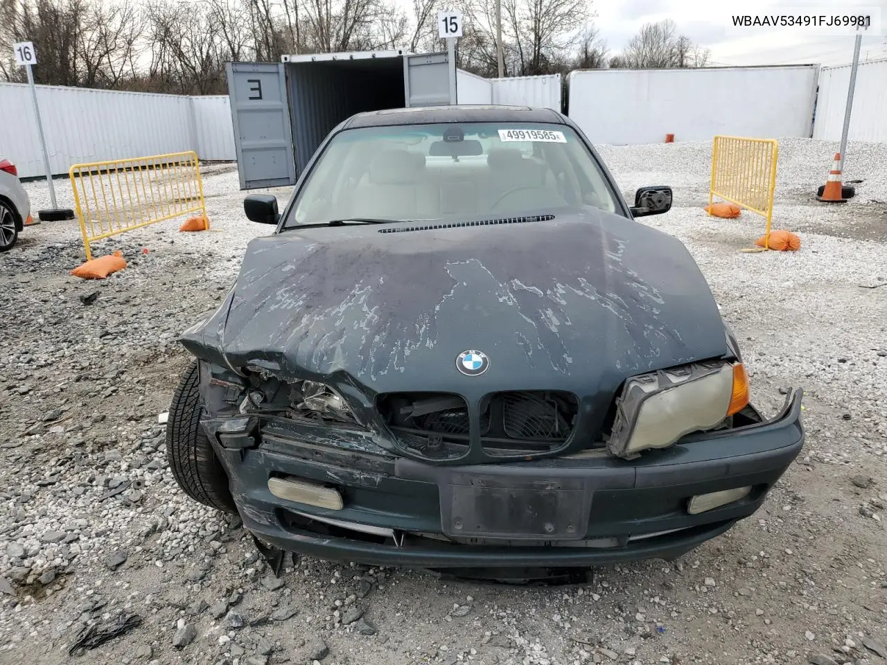 2001 BMW 330 I VIN: WBAAV53491FJ69981 Lot: 49919585