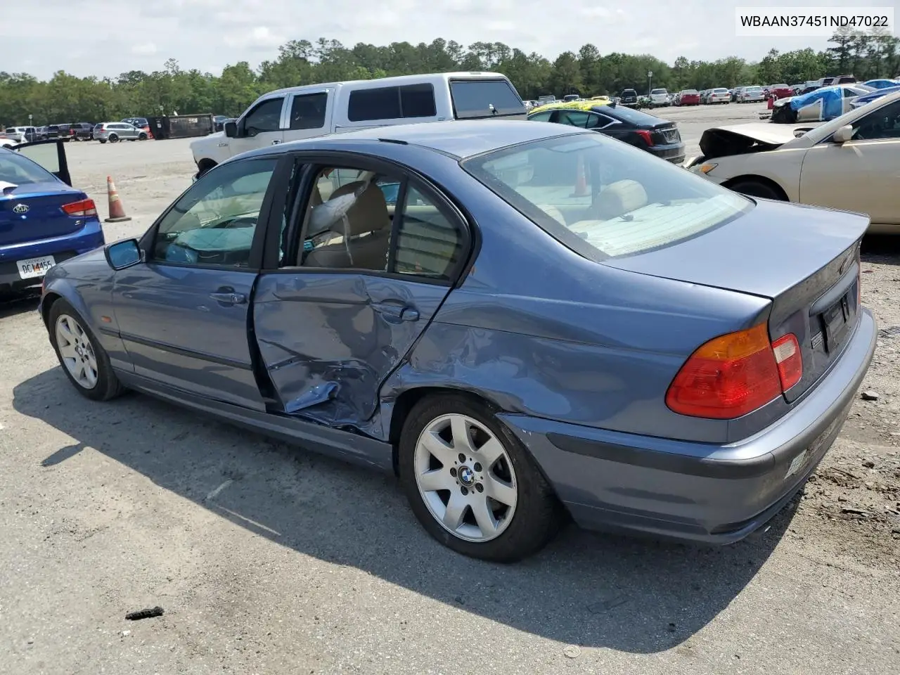 2001 BMW 325 I VIN: WBAAN37451ND47022 Lot: 54971495