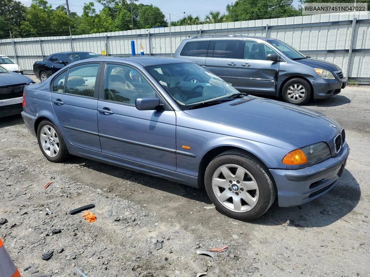 2001 BMW 325 I VIN: WBAAN37451ND47022 Lot: 54971495