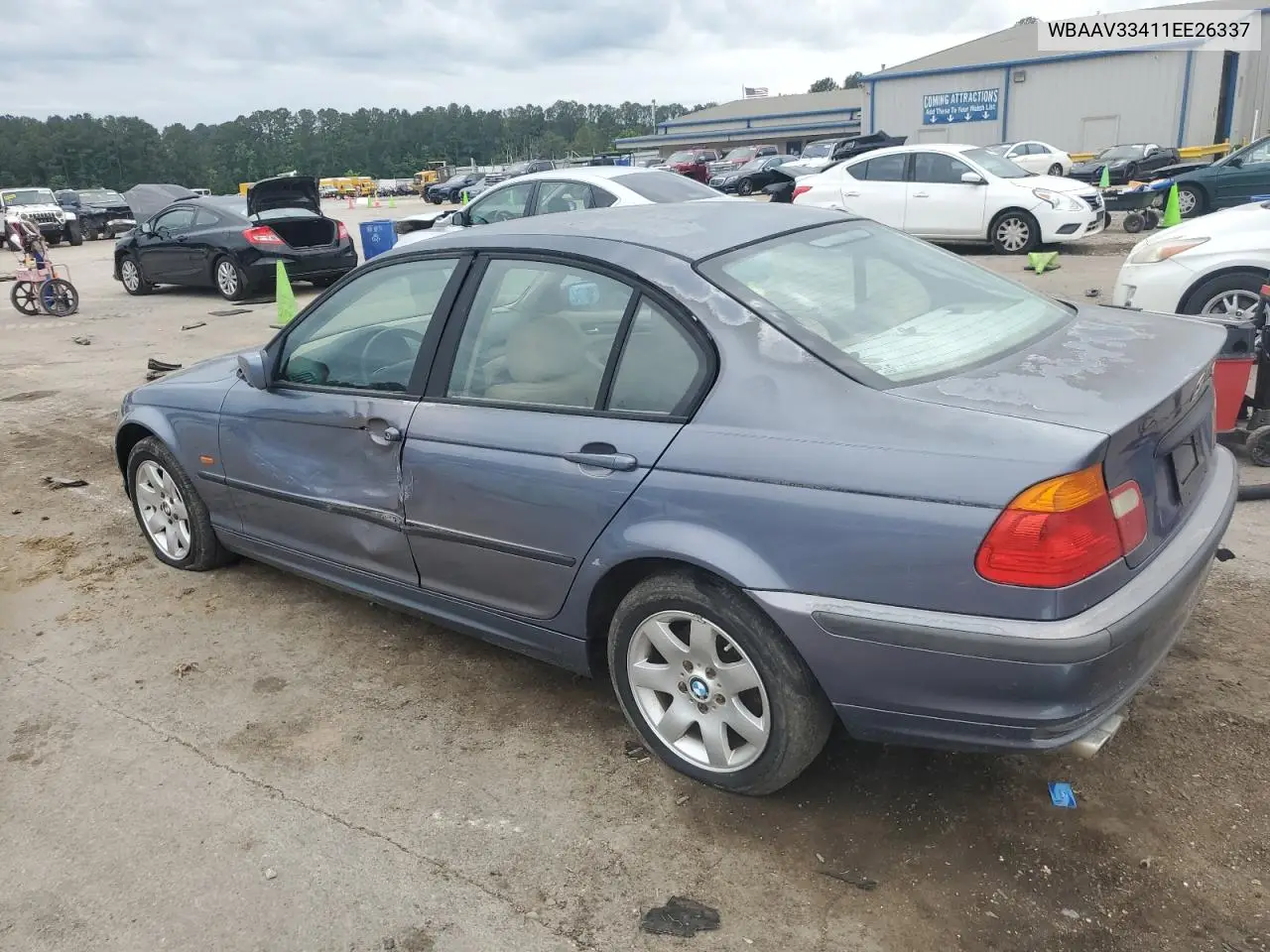 2001 BMW 325 I VIN: WBAAV33411EE26337 Lot: 55603065