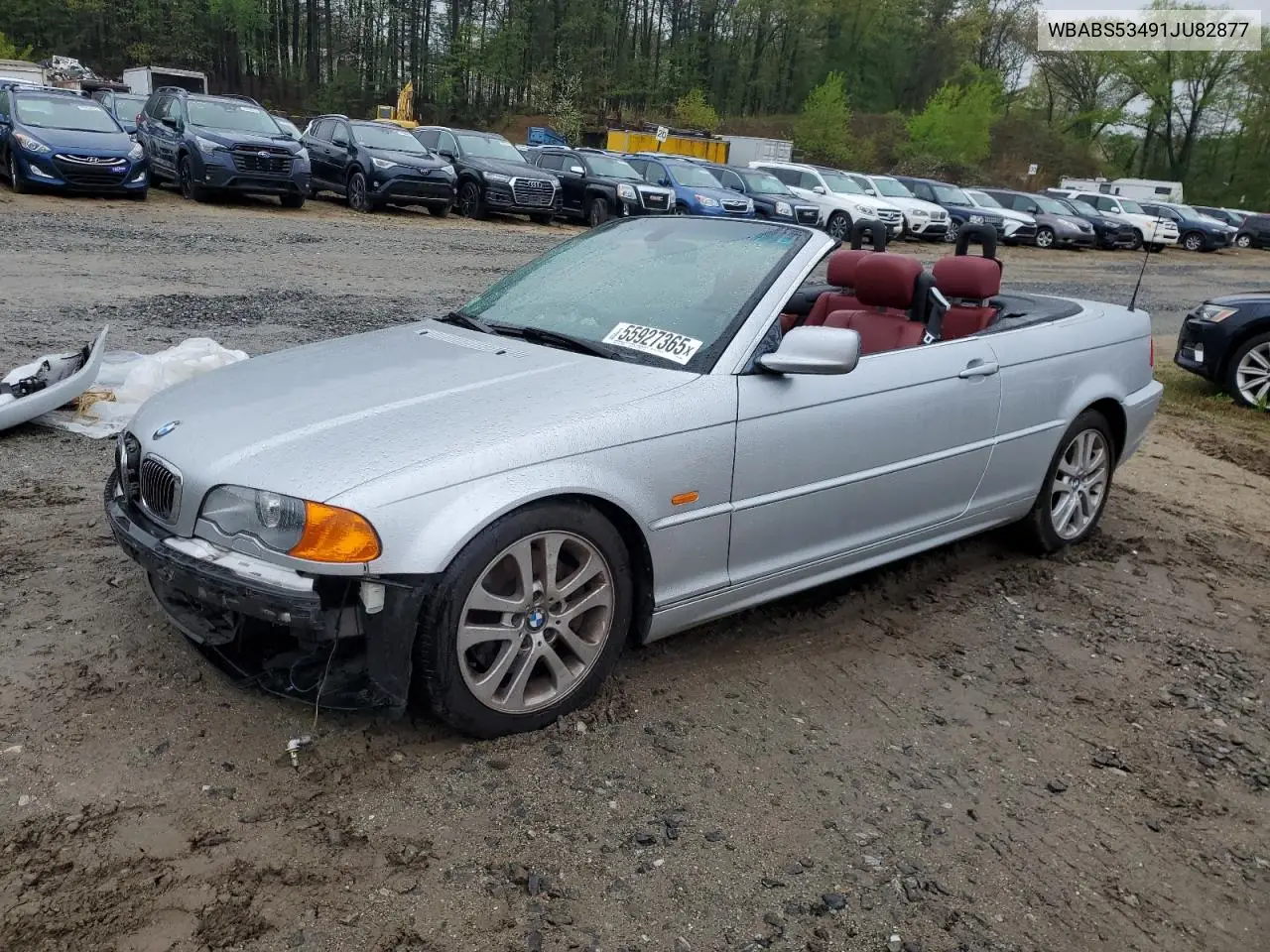 2001 BMW 330 Ci VIN: WBABS53491JU82877 Lot: 55927365