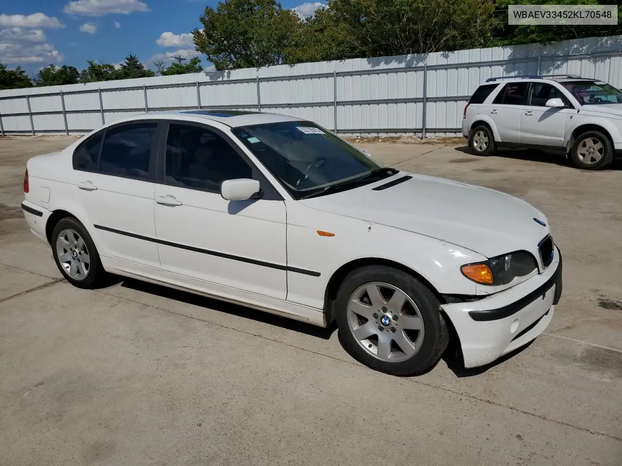 2002 BMW 325 I VIN: WBAEV33452KL70548 Lot: 55729315
