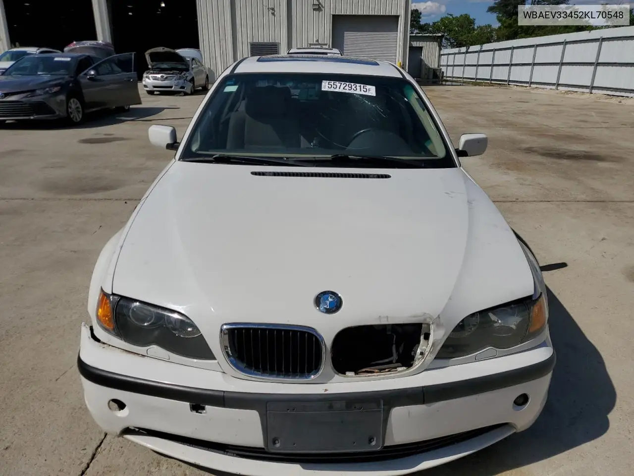 2002 BMW 325 I VIN: WBAEV33452KL70548 Lot: 55729315