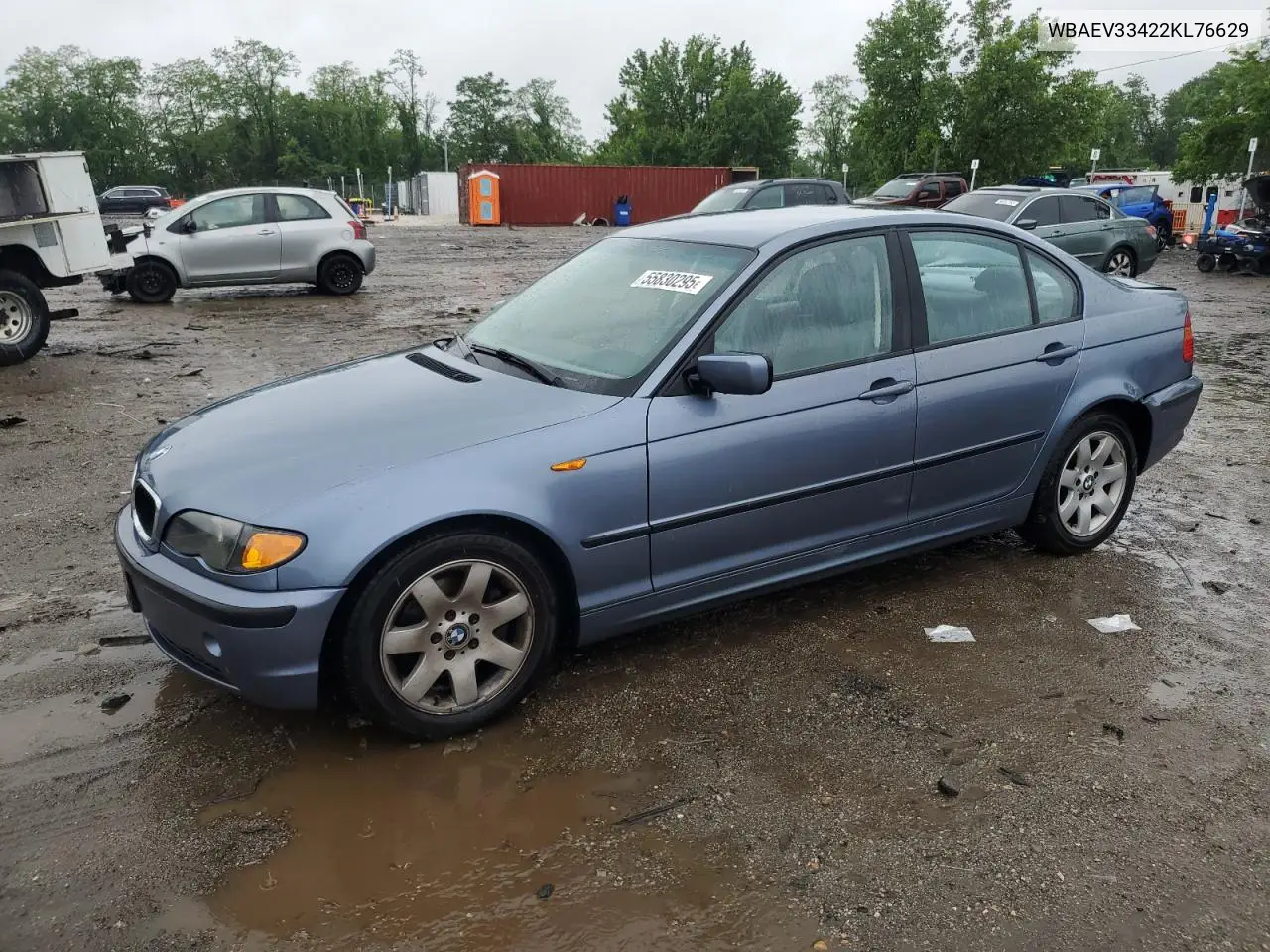 2002 BMW 325 I VIN: WBAEV33422KL76629 Lot: 55830295
