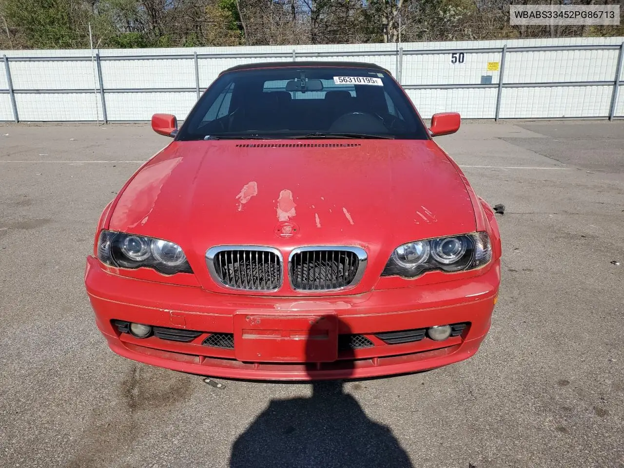 2002 BMW 325 Ci VIN: WBABS33452PG86713 Lot: 56310195