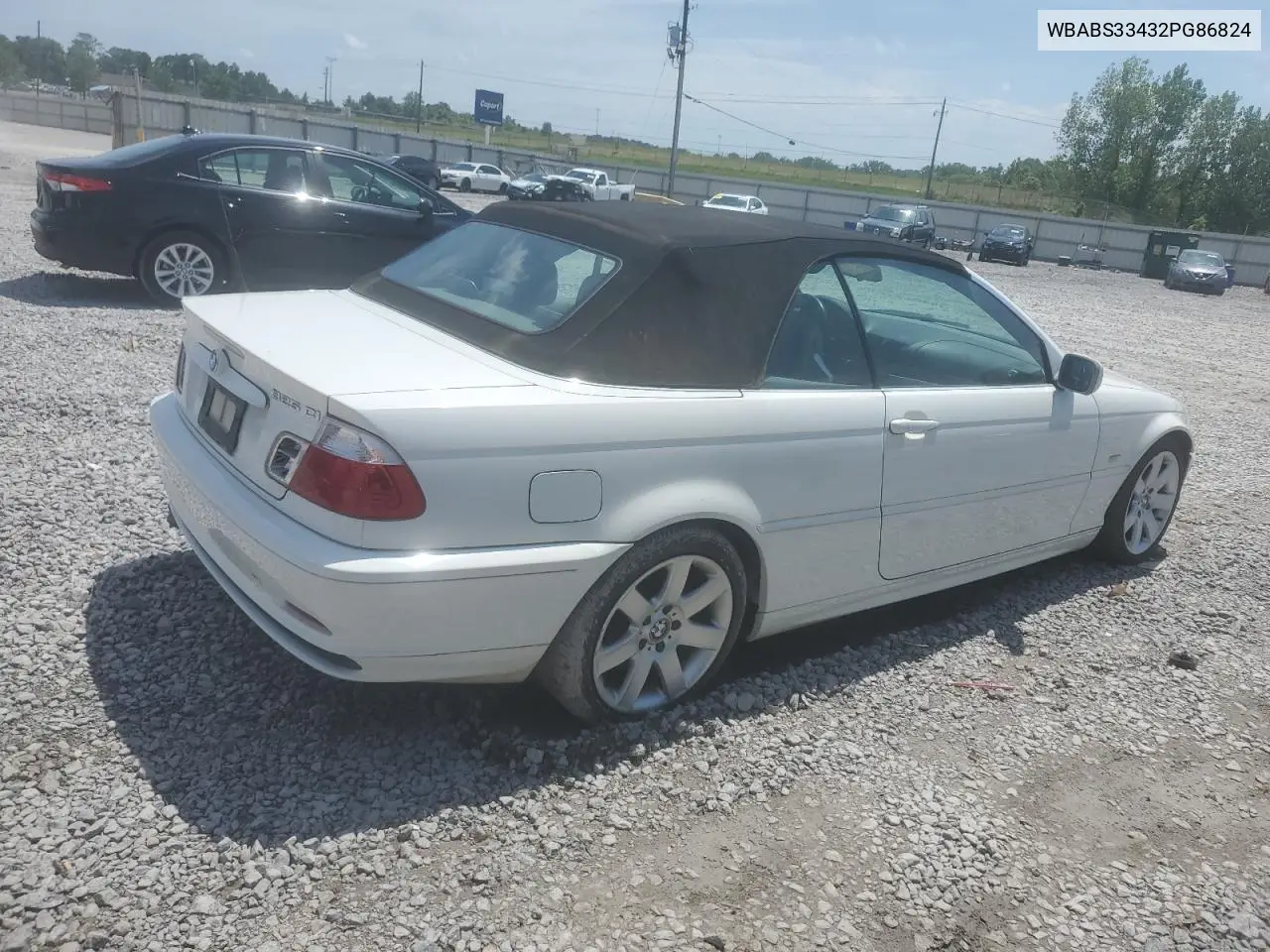2002 BMW 325 Ci VIN: WBABS33432PG86824 Lot: 57069675