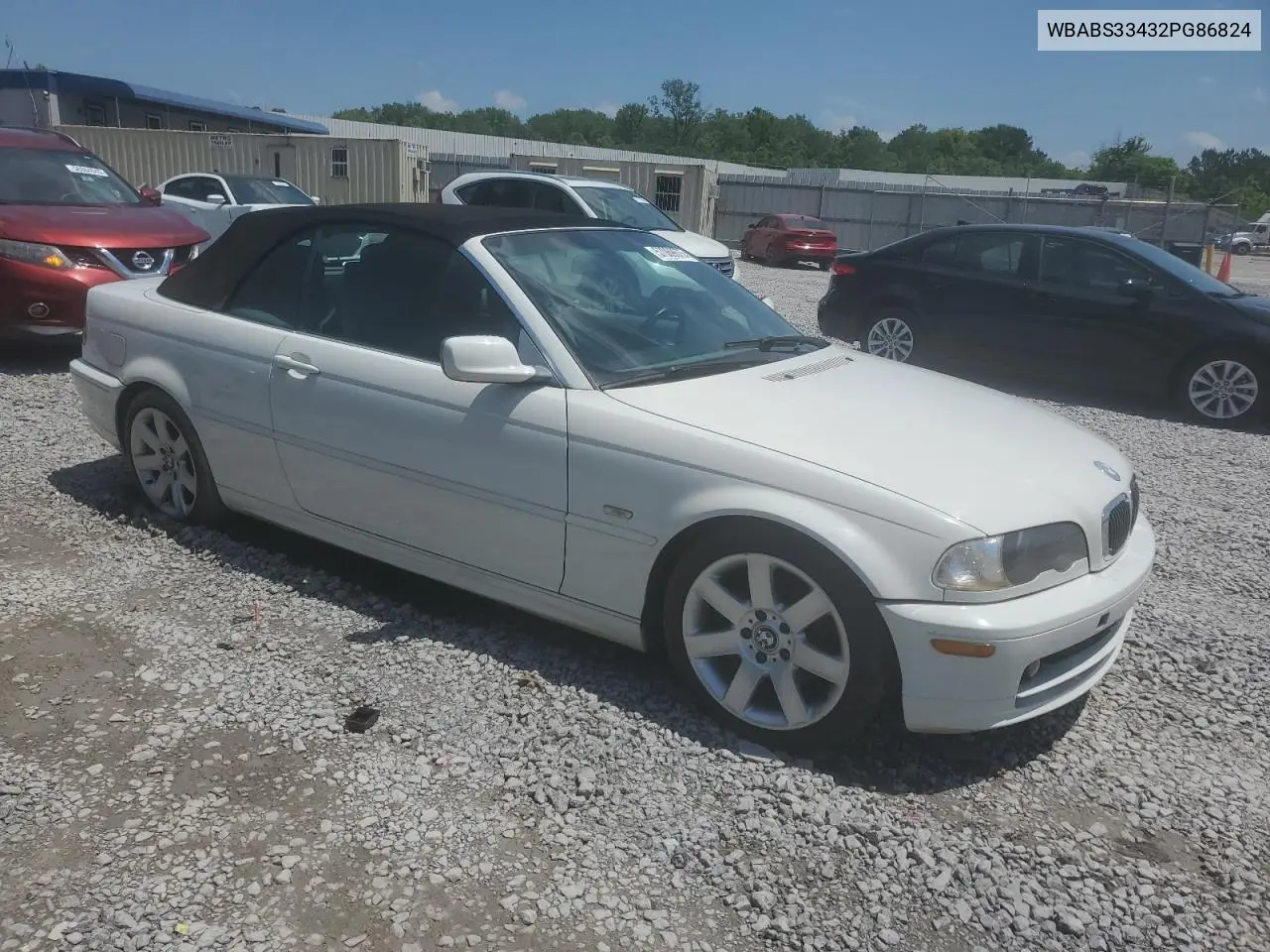 2002 BMW 325 Ci VIN: WBABS33432PG86824 Lot: 57069675