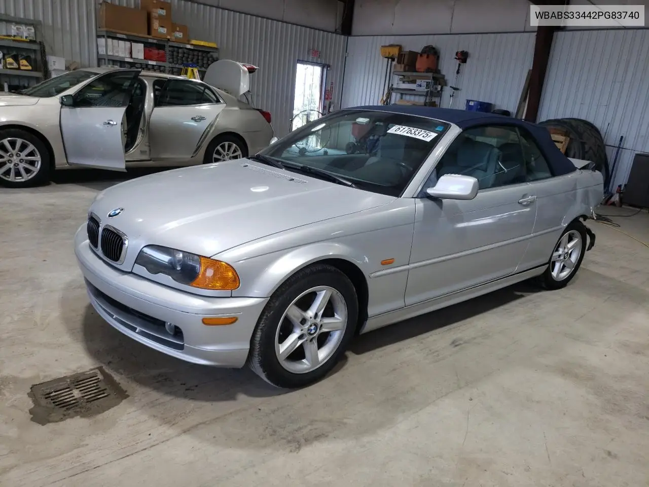 2002 BMW 325 Ci VIN: WBABS33442PG83740 Lot: 61763375