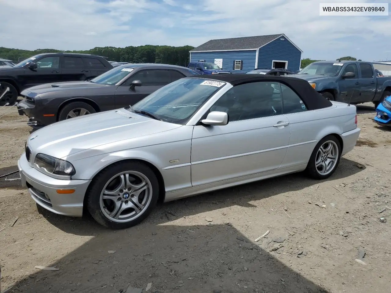 2002 BMW 330 Ci VIN: WBABS53432EV89840 Lot: 61902775
