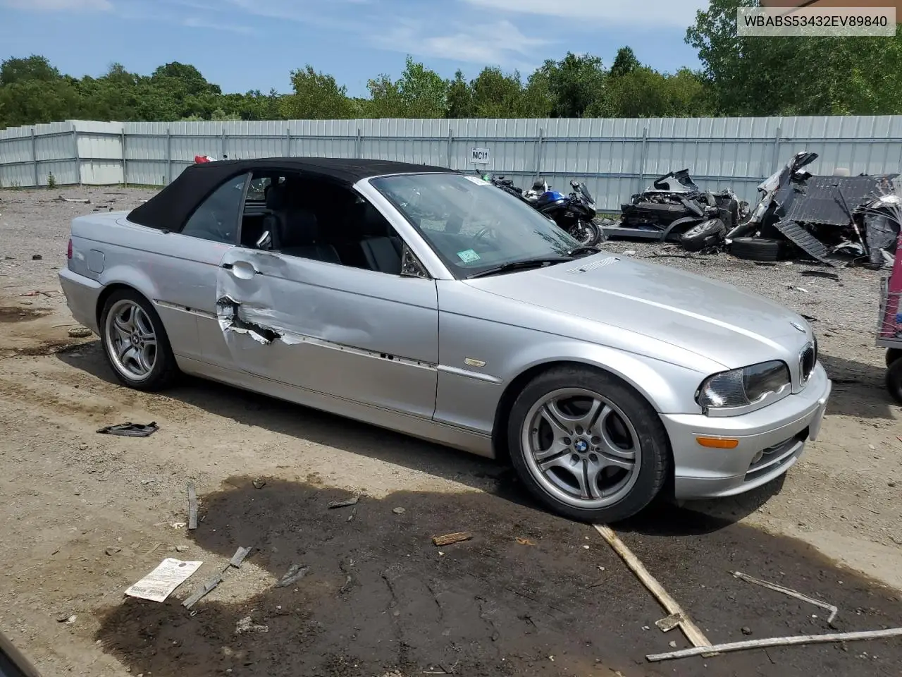 2002 BMW 330 Ci VIN: WBABS53432EV89840 Lot: 61902775