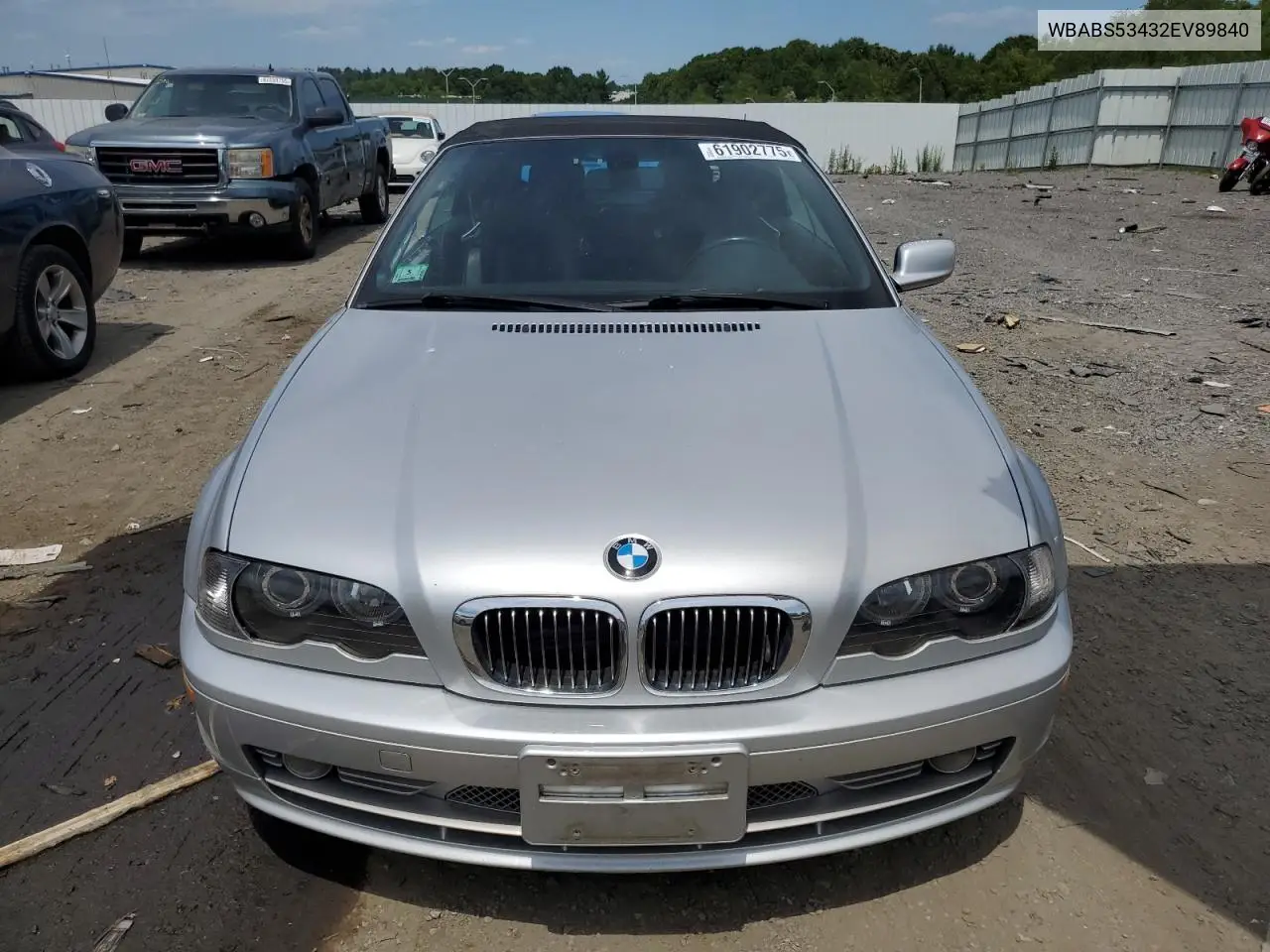 2002 BMW 330 Ci VIN: WBABS53432EV89840 Lot: 61902775