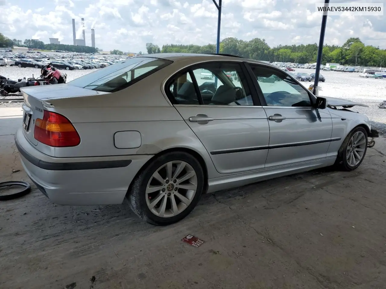 2002 BMW 330 I VIN: WBAEV53442KM15930 Lot: 62294025