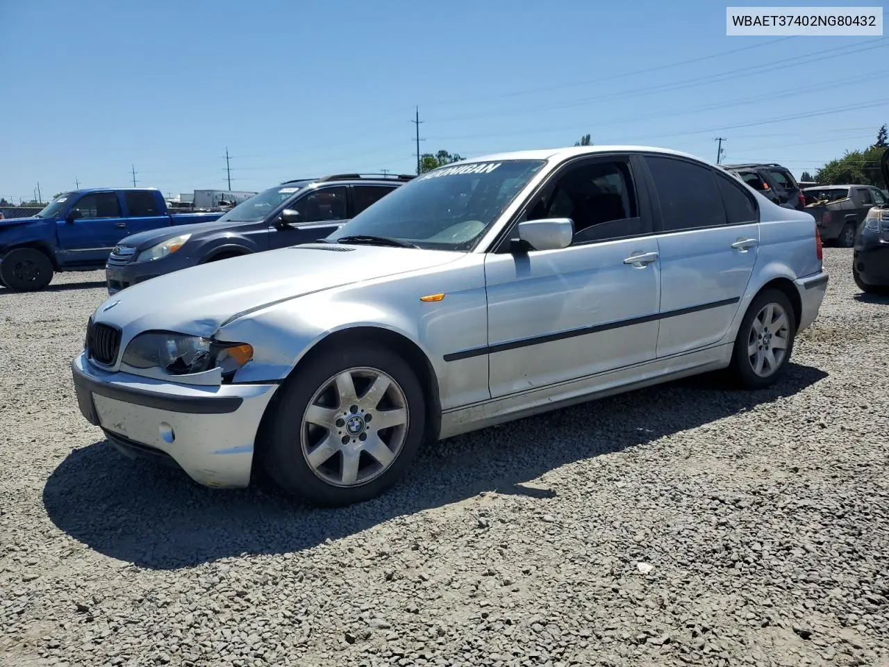 2002 BMW 325 I VIN: WBAET37402NG80432 Lot: 62878485