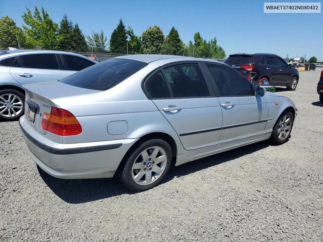 2002 BMW 325 I VIN: WBAET37402NG80432 Lot: 62878485