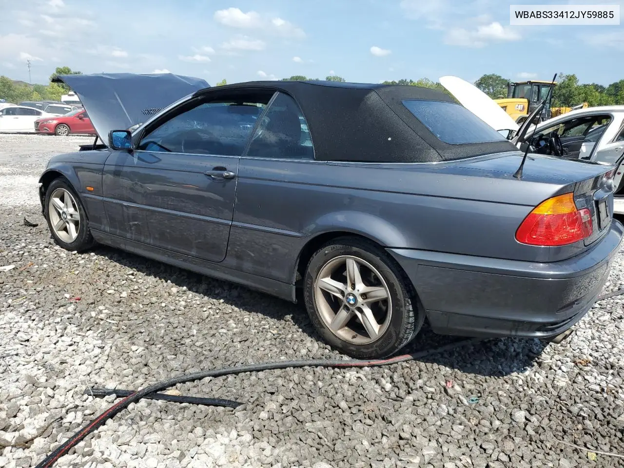 2002 BMW 325 Ci VIN: WBABS33412JY59885 Lot: 65910515