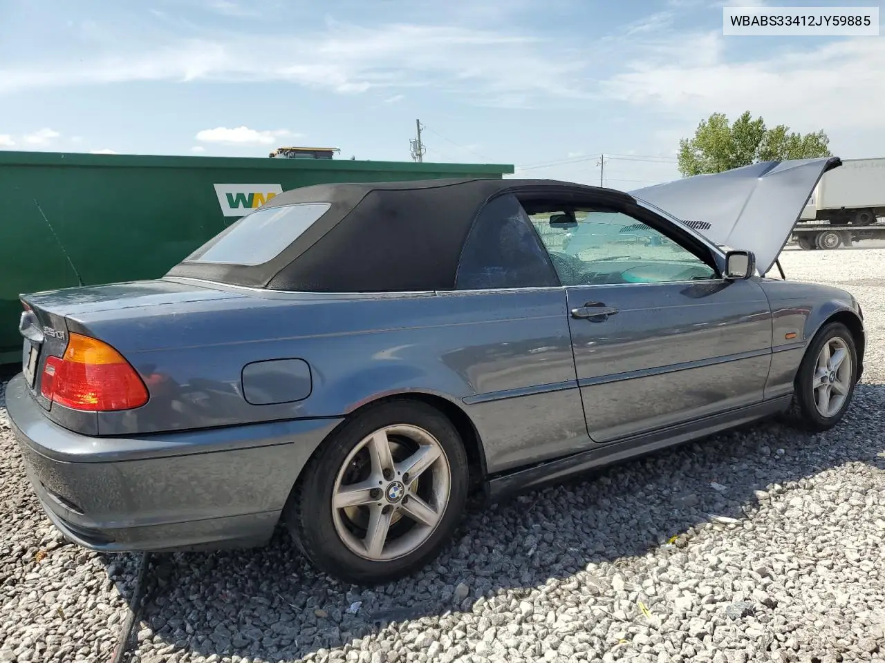 2002 BMW 325 Ci VIN: WBABS33412JY59885 Lot: 65910515