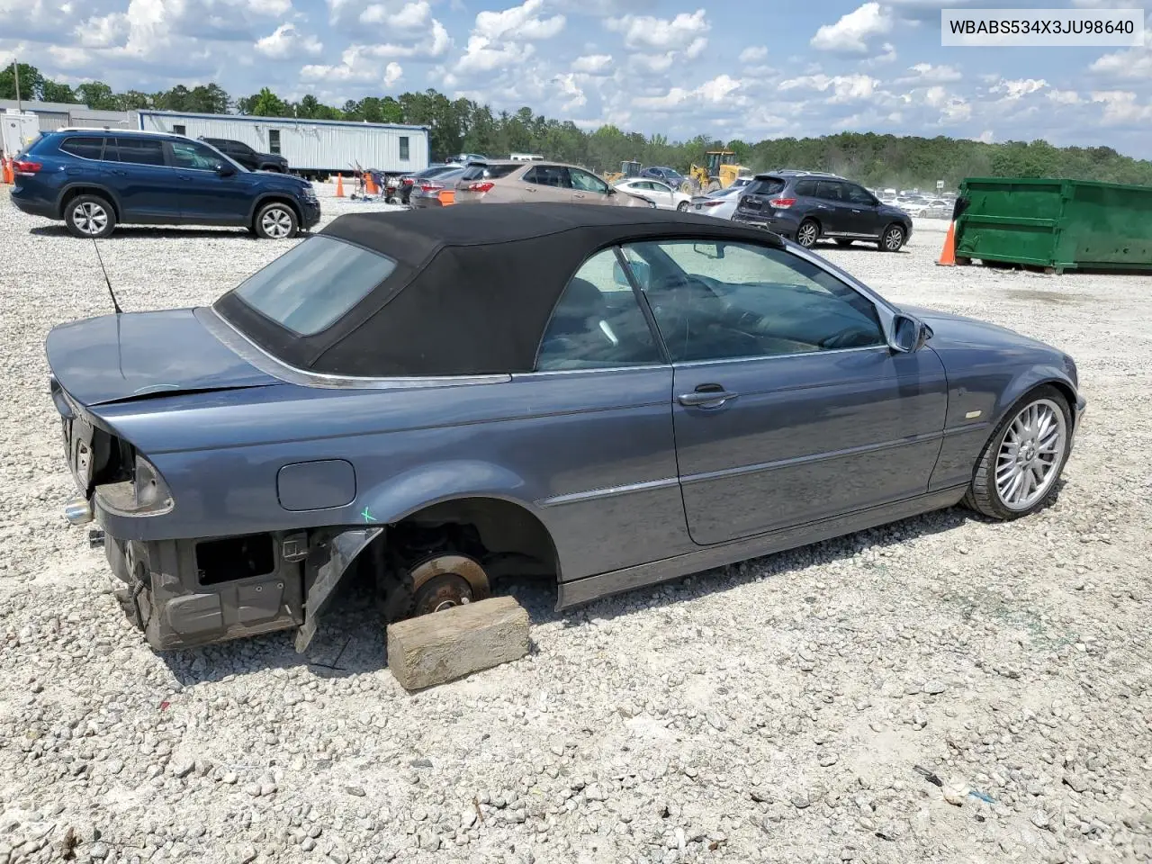 2003 BMW 330 Ci VIN: WBABS534X3JU98640 Lot: 56410405