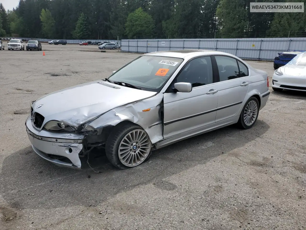 2003 BMW 330 I VIN: WBAEV53473KM31668 Lot: 56410505