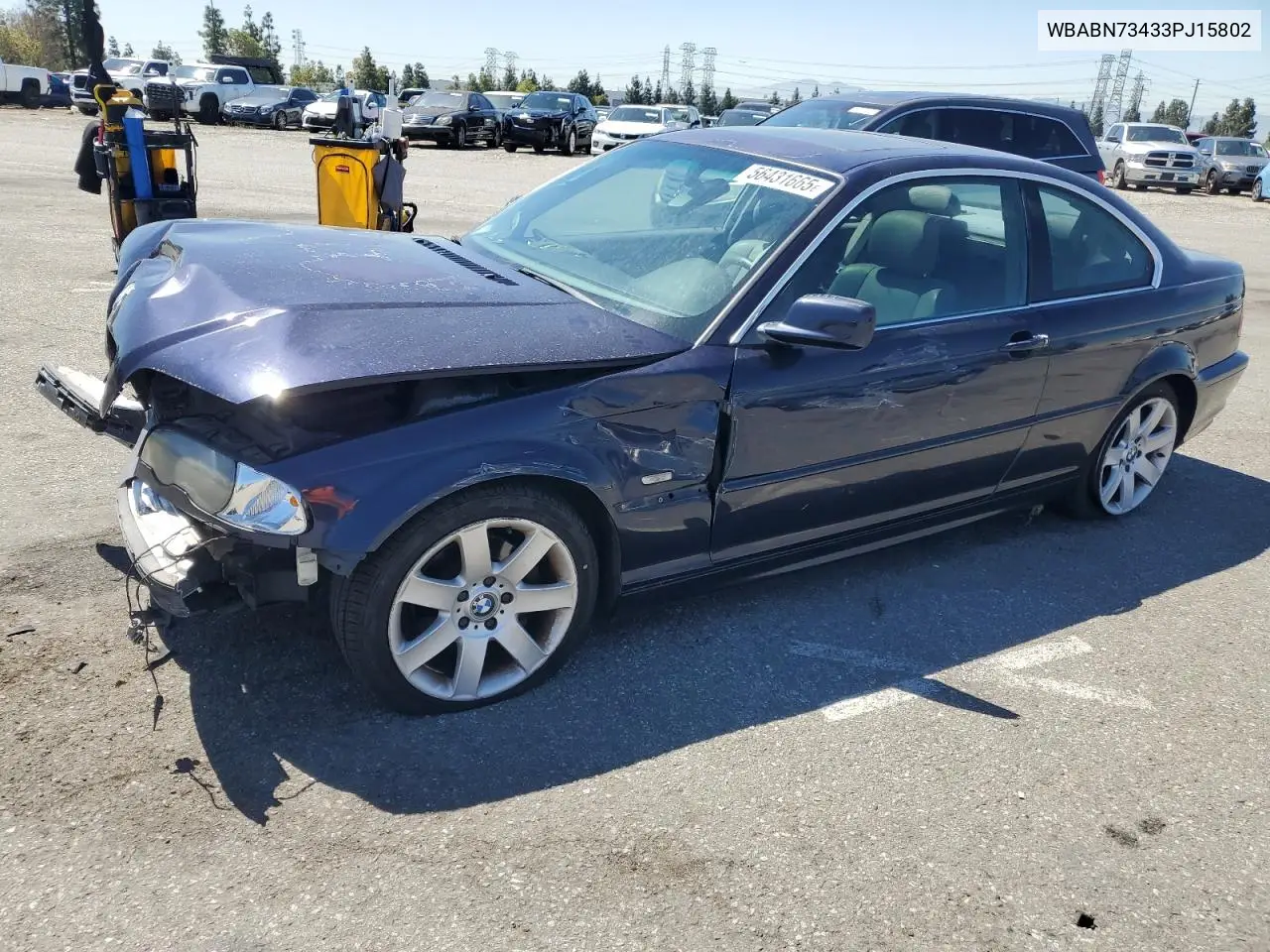 2003 BMW 325 Ci VIN: WBABN73433PJ15802 Lot: 56431665
