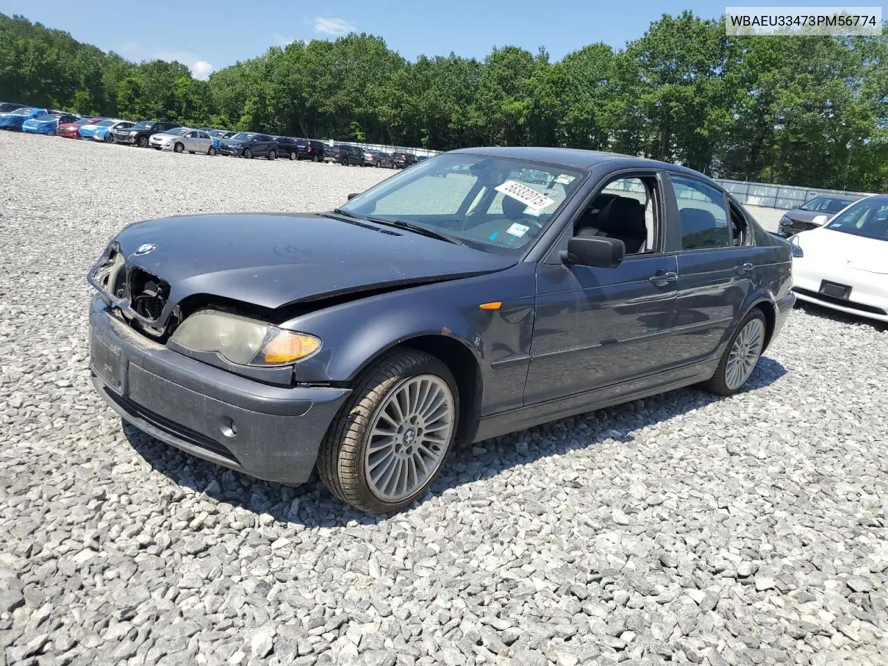 2003 BMW 325 Xi VIN: WBAEU33473PM56774 Lot: 58332015
