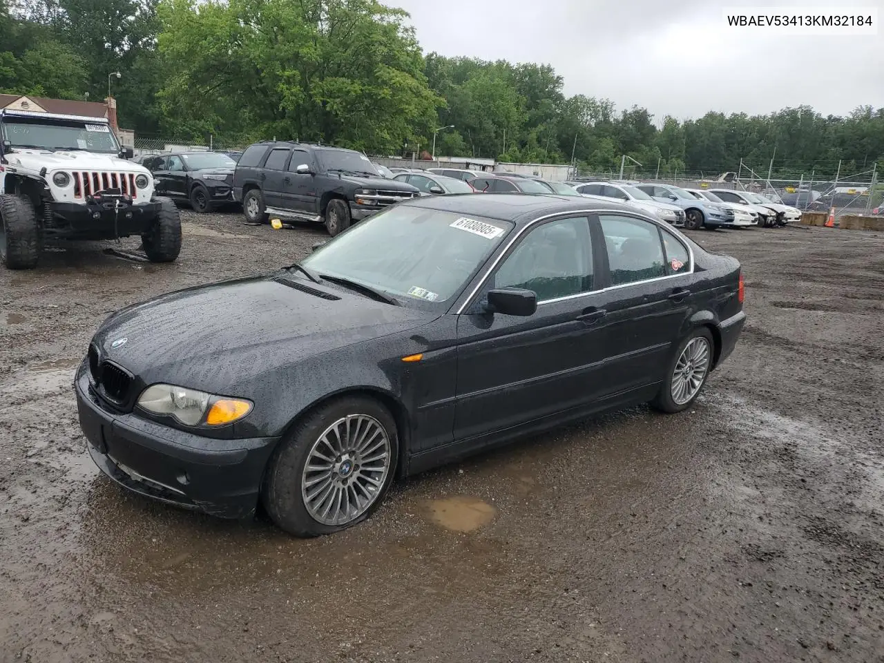 2003 BMW 330 I VIN: WBAEV53413KM32184 Lot: 61030805