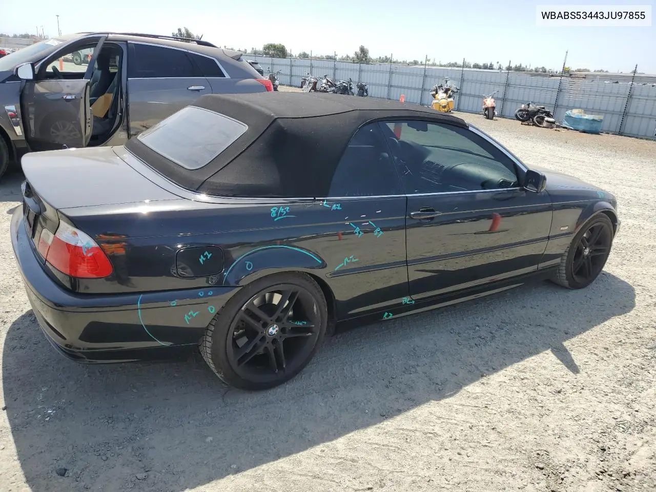 2003 BMW 330 Ci VIN: WBABS53443JU97855 Lot: 61223105