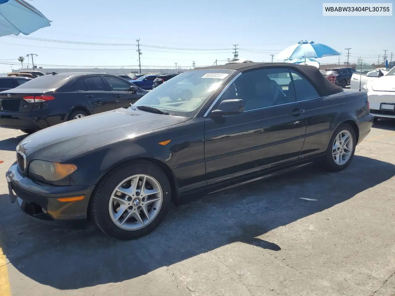 2004 BMW 325 Ci VIN: WBABW33404PL30755 Lot: 56003085