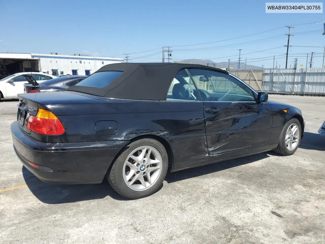 2004 BMW 325 Ci VIN: WBABW33404PL30755 Lot: 56003085