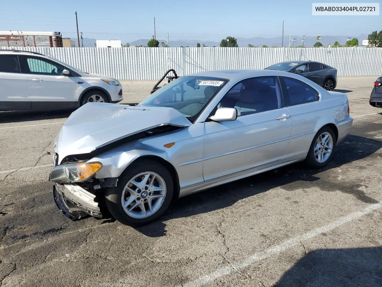 2004 BMW 325 Ci VIN: WBABD33404PL02721 Lot: 56375935